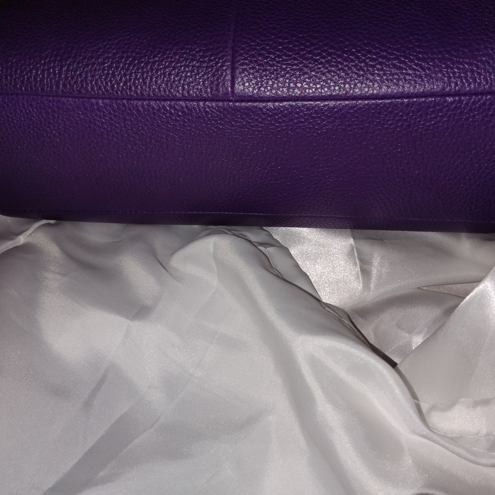 Coach Vibrant Purple Leather Satchel - Picture 4 of 14